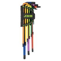 JBM 54532 - SET DE 9 LLAVES TORX DE COLORES EXTRALARGAS