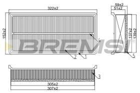 Bremsi FA1280 - BRAKE PADS