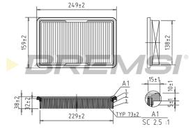 Bremsi FA2054 - BRAKE PADS